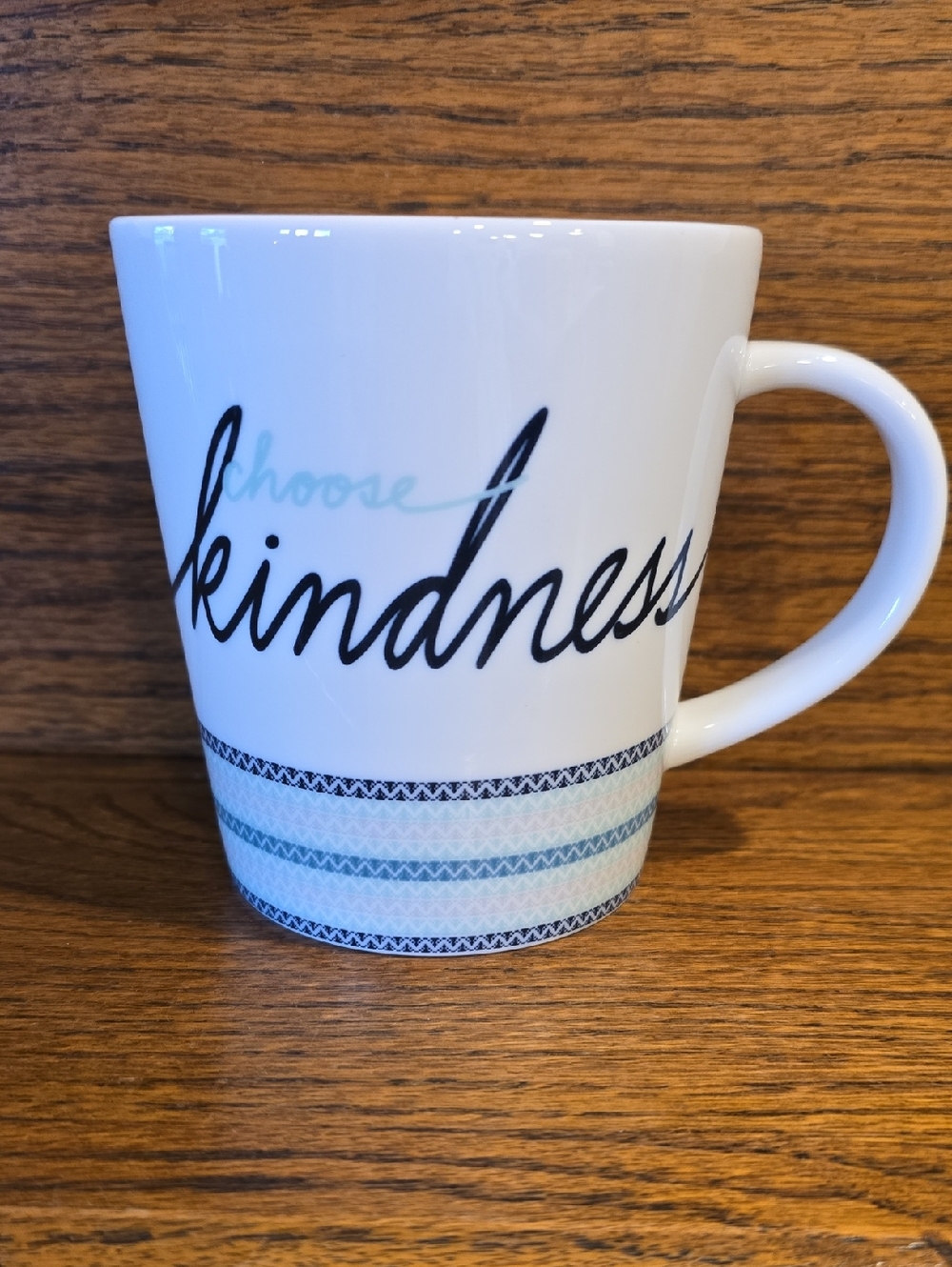 Ellen Degeneres White Mug with Blue Accent "Choose Kindness"